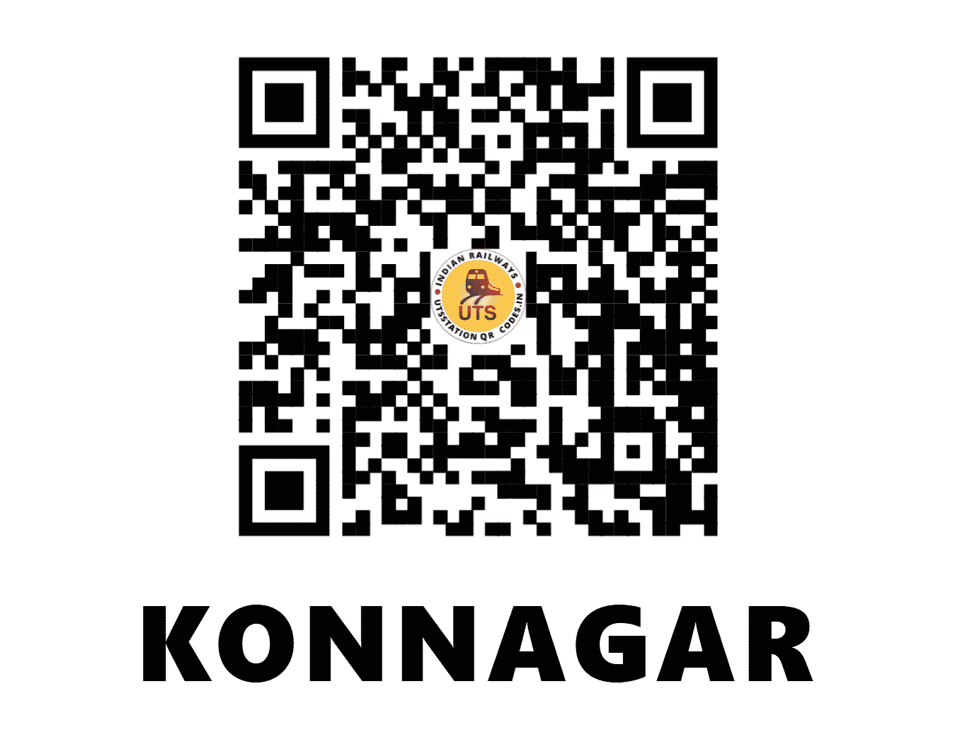 UTS QR Code for KONNAGAR - KOG (ER - WEST BENGAL)